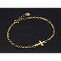 SYMPATHY OF SOUL（シンパシーオブソウル）　Smooth Cross Chain Bracelet - K18Yellow Gold（スムースクロスチェーンブレスレット K18イエローゴールド）