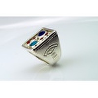 Turquoise & Lapis Silver Ring
