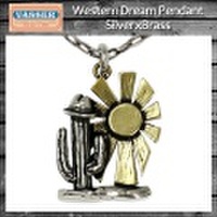 VASSER(バッサー)Western Dream Pendant SilverxBrass(ウェスタンドリームペンダントシルバーxブラス) w/Chain