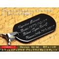 [ネックレス・ペンダント]オリジナル刻印！ステンレスドッグタグ（Stainless Dog Tag ）ブラックタイプのＩＤプレート