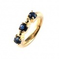 baby’s ring - K18 一連三石 - 9月 サファイア