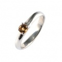 baby’s ring - K18WG 一連一石 - 11月 シトリン