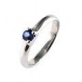 baby’s ring - K18WG 一連一石 - 9月 サファイア