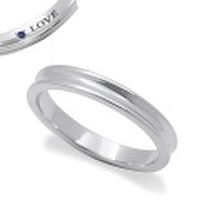 fe-fe スーパースチール リング 指輪 LOVE 刻印 サファイア 石 一粒 男性用 Men’s fe-206 y160622