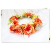 non-noに載りました！美人綺麗ハクレイ　ハワイアン花冠　ハワイ挙式　グアム挙式　高級造花　美人綺麗花冠　アーティフィシャルフラワー　海外挙式　ブライダル花冠　ウエディング花冠　小顔美人花冠【101】【ROMANTIC】【ロマンティック】