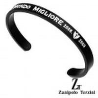 zanipolo terzini(ザニポロタルツィーニ) サージカルステンレス バングル マットブラック ブレスレット メンズ 送料無料 [ステンレスブレスレット] ステンレス アクセサリー