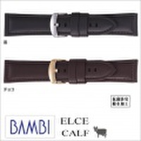［バネ棒無料サービス］ 要望の多いワイドサイズのウォッチバンドです　抗菌防臭＆はっ水加工の時計用革バンド　【22.24mm】　バンビ/BAMBI 時計用/ウォッチ用 バンド （バンビレザー）　高級カーフ革 抗菌防臭＋はっ水加工バンド　［送料区分：メール便］［お...