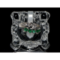 【PT900 プラチナ】指輪 リング エメラルド0.55ｃｔ ダイヤモンド0.58ｃｔ 6.6ｇ 12号 レディース 3027-0