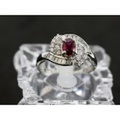【PT900　プラチナ】 指輪　リング　パープルサファイア0.78ct　 ダイヤモンド0.62ct　7.5g　16.5号　レディース　27880-0　ジュエリー　人気