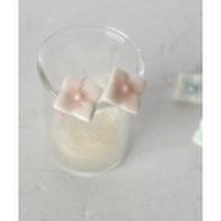【po-to-bo】紫陽花ピアス　ピンク