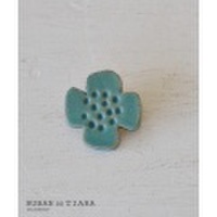 【yoriko】ブローチ　オハナ☆トルコアオ