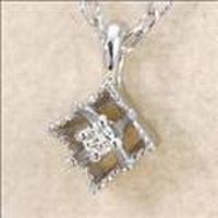 【ジェムケリーCanCam掲載】天然ダイヤモンドスクエアネックレス