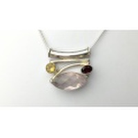 【デンマーク発】天然石ネックレス「北欧ジュエリー」 ローズクォーツが美しいMarquiseRoseマーキーズローズ