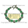 【ネクロマンス NECROMANCE】 グリーンアゲート スカルブレスレット Green Agate Skull Bracelet 緑めのう 骸骨