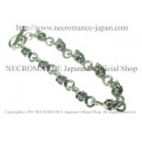 【ネクロマンス NECROMANCE】 シルバータイニースカルブレスレット Silver Tiny Skull Bracelet 骸骨