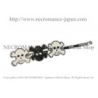 【ネクロマンス NECROMANCE】 スカルヘアーピン Skull Hair Pins ＜ホワイト/White/白＞ 骸骨