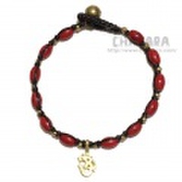 【メール便OK】オームブレスレット（レッド）