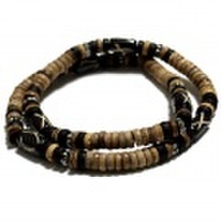 【メール便OK】ココナッツネックレス（ナチュラル/ボーン）