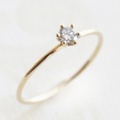 【送料無料】 K18 / D0.1ct Little princess Diamond Ring (リトル プリンセス ダイヤモンド リング )