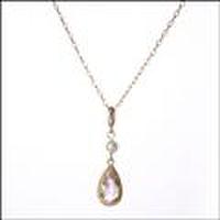 【送料無料】K10ピンクゴールドモルガナイトネックレス