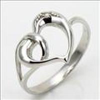 【送料無料】K10ホワイトゴールドダイヤモンドリング