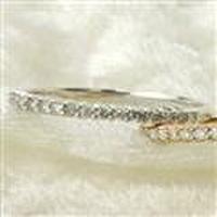 【送料無料】K18ホワイトゴールドダイヤモンドリング