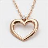 【送料無料】plus-プリュス-K10PGハートネックレス