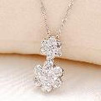 【送料無料】ジェムケリーK14ホワイトゴールドダイヤモンドネックレス