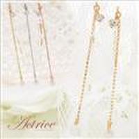 【送料無料】ジェムケリーロングアメリカンゴールドピアス