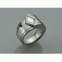 ひし形をモチーフにしたシルバーリング