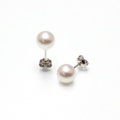 アコヤ真珠　パールピアス直結K14ホワイトゴールド　約7.5mm珠　AWP0155
