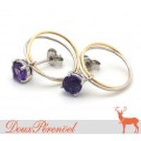 アメジスト ピアス Pt900 K18YG [プラチナ]