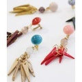 ウッドフリンジイヤリング/5カラー