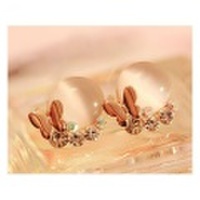 キャッツアイ バタフライ ピアス ラインストーン ビジュー 蝶 ゴールド シンプル 上品 カジュアル イベント ムーン 月 760324