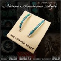 クリックポストのみ送料無料！ピアス　シルバー925　ターコイズ　イヤリング　インディアンジュエリー Native American Style Sterling Silver Pierced Stud Earrings Turquoise (ID se2470)