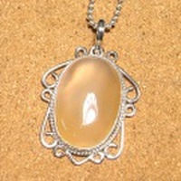 シルバー925 アゲート ハンドメイドペンダントトップ ST-309