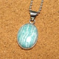 シルバー925 アマゾナイトハンドメイドペンダントトップ ST-139