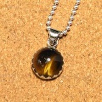 シルバー925 タイガーアイハンドメイドペンダントトップ ST-363