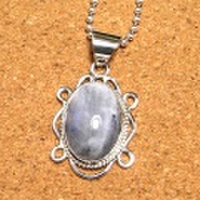 シルバー925 ブルームーンストーンハンドメイドペンダントトップ ST-377