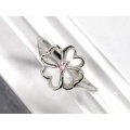 シルバー925 四つ葉ピンキーリング　　　　　　　 1-2064