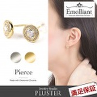スワロフスキー ピアス 一粒 スワロフスキージルコニア SWAROVSKI プラチナ ゴールド仕上 取巻き スタッド 両耳 プレゼント ギフト