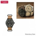 タイメックス TIMEX 腕時計 ウォータベリー デイト タン レザー waterbury