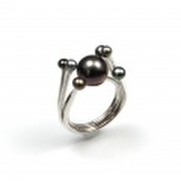 タヒチパール黒蝶真珠シルバーリング タヒゼア FETI’I BTH94R