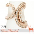 ダイヤモンド デザインリング 7号 K18PG D:0.75 指輪18金ピンクゴールド】【Diamond】【レディース】【女性】