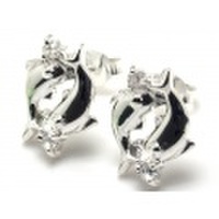 ドルフィンモチーフ・シルバーピアス/pi019