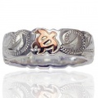 ハワイアンジュエリー / ピンクホヌスクロールリング