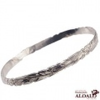 ハワイアンジュエリー バングル ブレスレット スクロールカットアウトバングル 6mm レディース シルバー プルメリア スクロール バレル 7インチ 7.5インチ 8インチ