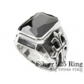 ビッグ クロス リング シルバー アクセサリー ジルコニア 指輪 [シルバーリング] 送料無料