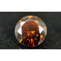 ブラウンダイヤモンド (トリートメント) ルース(裸石) 0.185ct, Fancy Dark Orangy Brown (treatment), SI-2 【 中央宝石研究所ソーティング袋付 】【 送料無料 】