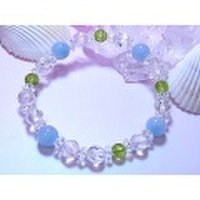 ペリドット＆アクアマリンデザインブレス